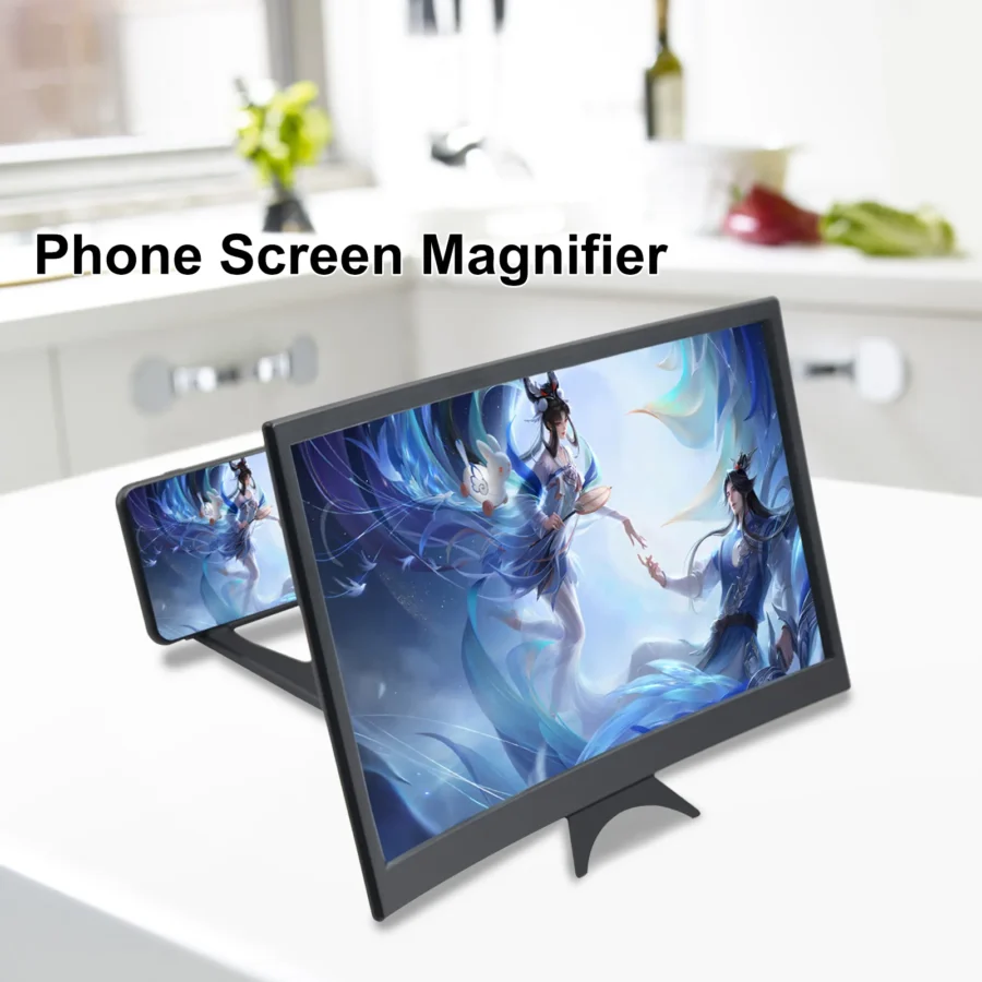 14 Inch Large Screen 3D HD Amplifier Curved Screen Mobile Phone Screen Magnifier For Smartphone Stand Enlarge - Image 4