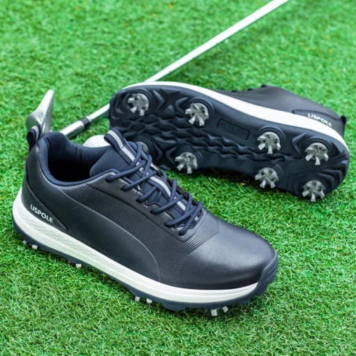 Men's Golf Shoes with Waterproof Design and Non-Slip Spikes - Image 4