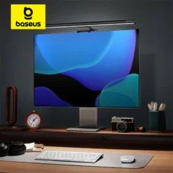 LED Desk Lamp with Adjustable Brightness for Computer Use and Eye Comfort