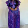 Dashiki & Ankara Kaftan Maxi Dress with Traditional African Prints for Women