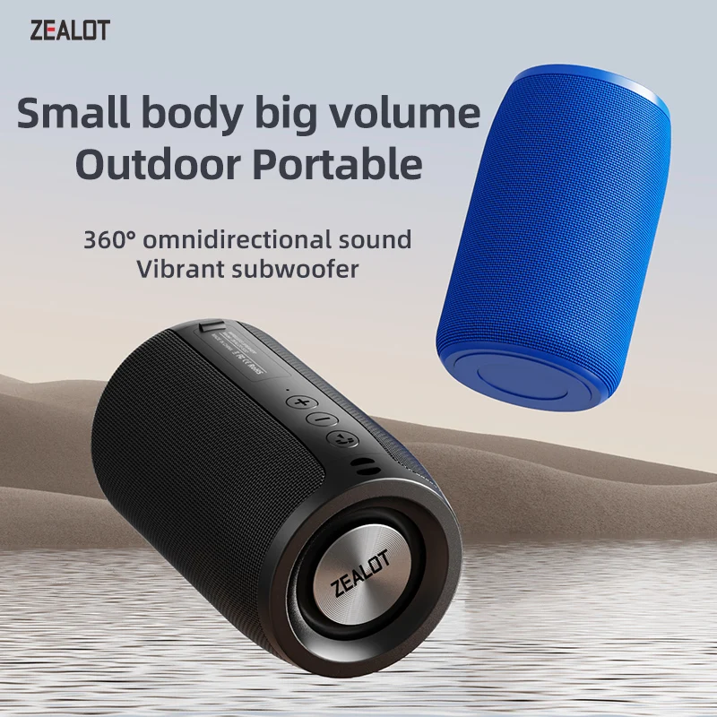 ZEALOT Mini Portable Bluetooth Speaker with FM Radio and Subwoofer Support - Image 2