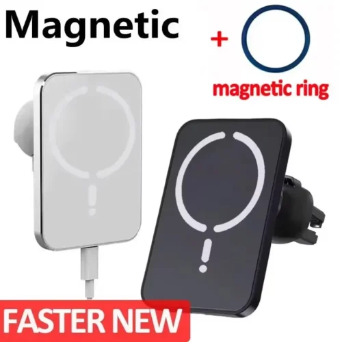 30W Magnetic Wireless Car Charger with Air Vent Clip for MagSafe iPhones