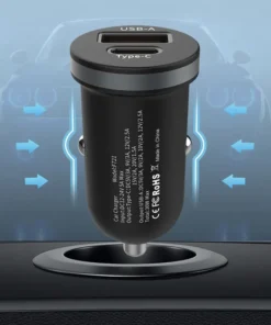 Alternative view of 30W Quick Charge USB Type C Car Charger for iPhone and Samsung