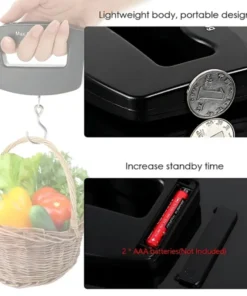 Alternative view of 50kg/10g Digital Luggage Scale Electronic Portable Suitcase Travel Weighs With Backlight Electronic Travel Hanging Scales