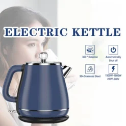 Alternative view of Electric Kettle 1800W Fast Heating Double Layer Anti-Scalding Stainless Steel for Home Use