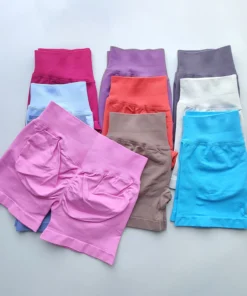 Alternative view of NO LOGO Women's 4.5" Gym Shorts - Fitness Scrunch Butt Yoga Running Pants