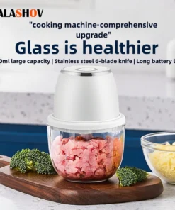 Electric Meat Grinder and Vegetable Slicer - 350ML USB Food Processor and Chopper