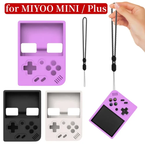 Silicone Protection Skin for MIYOO Soft Case Cover Sleeve Anti-Scratch Non-Slip with Lanyard for MIYOO MINI Plus Game Console