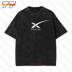 Alternative view of Starlink SpaceX Oversized Short Sleeve Tee with Graphic for Casual Wear