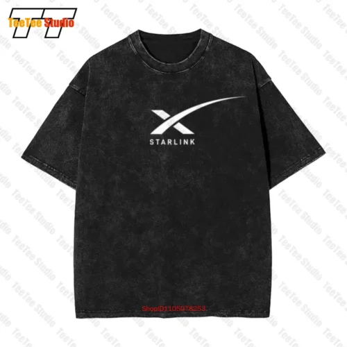 Alternative view of Starlink Spacex Starlink Satellite Short Sleeve Tee Oversized T-Shirt 160M