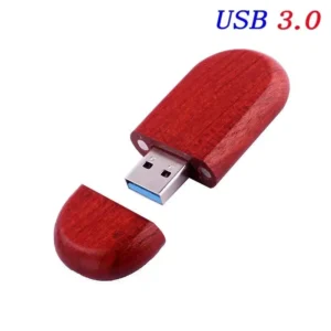 JASTER USB 3.0 Flash Drive with Wooden Box - 8GB, 16GB, 32GB, 64GB Capacity - 4GB, Red wood no box