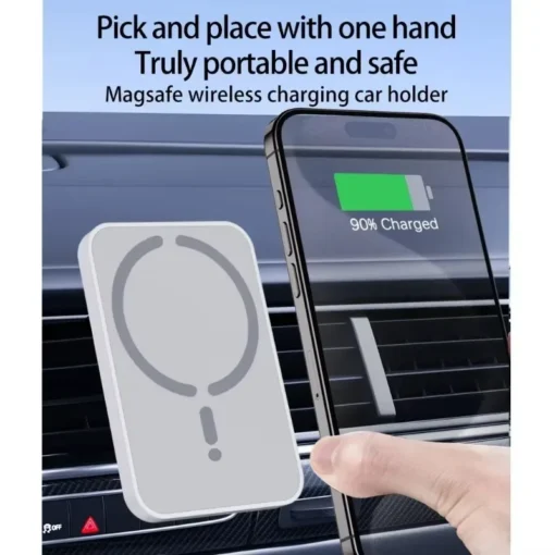 Magnetic Wireless Car Charger with 30W Fast Charging for MagSafe iPhone 16 15 14 13 12 Pro Max - Image 4