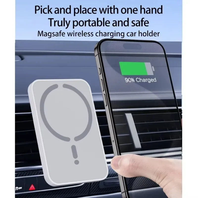 30W Magnetic Wireless Car Charger Air Vent Clip Phone Holder For Magsafe iPhone 16 15 14 13 12 Pro Max Fast Car Charging Stand - Image 4