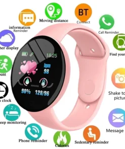 D18 Smart Watch for Men and Women - Bluetooth, Music, Fitness Tracking, Sleep Monitor