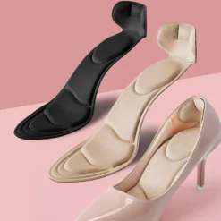 Memory Foam Insoles with Anti-slip Design for Women's High-heel Shoes, Breathable Comfort and Heel Protection