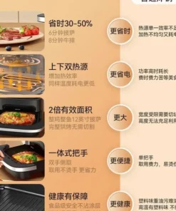 Alternative view of Large Capacity Multi-Function Pizza Air Fryer – Fully Automatic Electric Oven