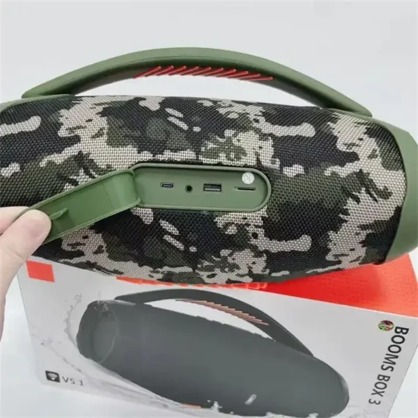 20W Wireless Bluetooth Portable Boombox Speaker with RGB Lights and Subwoofer – Supports TF, AUX, and USB - Image 5