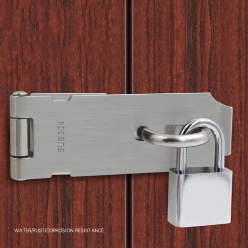 Stainless Steel 90-Degree Padlock Hasp for Shed Gate Latch