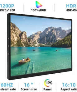 ZSUS 16" Portable IPS Monitor - 100% sRGB, 1200P - Ideal for Gaming and Travel