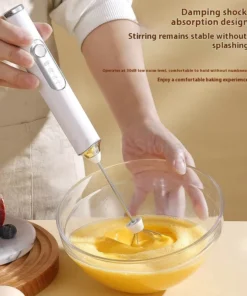 USB Handheld Electric Mixer - 3-Speed Portable Blender and Frother for Coffee and Milk