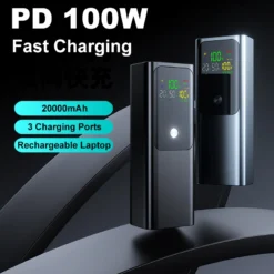Alternative view of PD100W Fast Charging Battery Charger Case for 4 x 21700 Polymer Batteries - 20000mAh Power Bank for Battery Enthusiasts