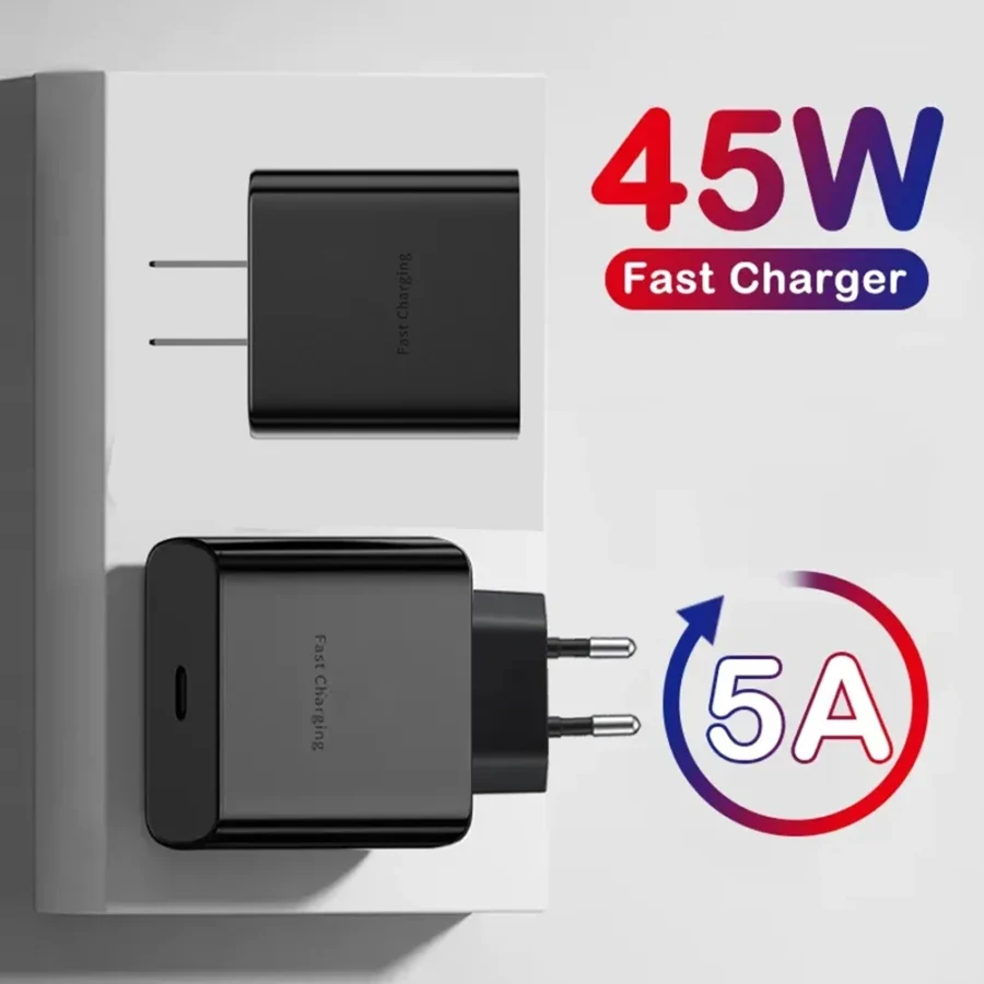 45W Fast Charging Wall Adapter - USB-C for Mobile Phones - Image 5