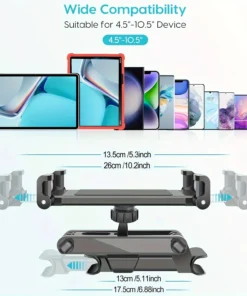 Alternative view of Universal Car Tablet Holder - Back Seat Headrest Mount for 4-13 Inch Devices - 360° Rotation