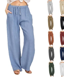 Women's Loose Cotton Hemp Casual Pants – Summer and Autumn Style