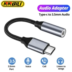 USB Type C to 3.5mm Aux Adapter with Audio Cable for iPhone 15, Samsung S24, S23 Ultra, and Xiaomi 14
