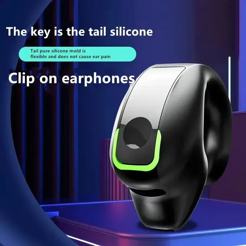Monaural Bluetooth Bone Conduction Earphone - Wireless Clip-On Design - Image 5