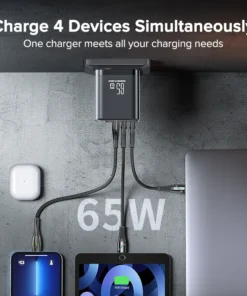 Alternative view of Tuodes 65w GaN Charger PPS PD USB Type C Fast Charging QC4.0 Quick Charge For iPhone 17 Macbook Air Tablet Samsung Xiaomi Laptop