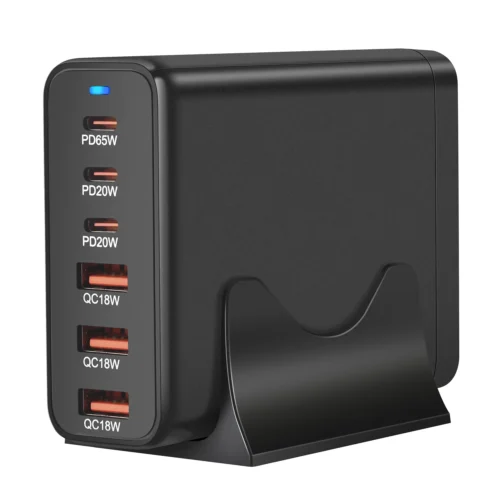 Alternative view of 120W GAN Multi USB Charging Station 6 Port Hub Type C Charger PD Fast Charging Station Smart charger For iPhone Samsung Xiaom