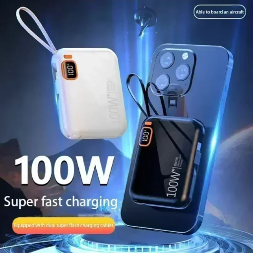 50000mAh Portable Power Bank with PD 100W Fast Charging for iPhone, Xiaomi, Samsung - Image 6