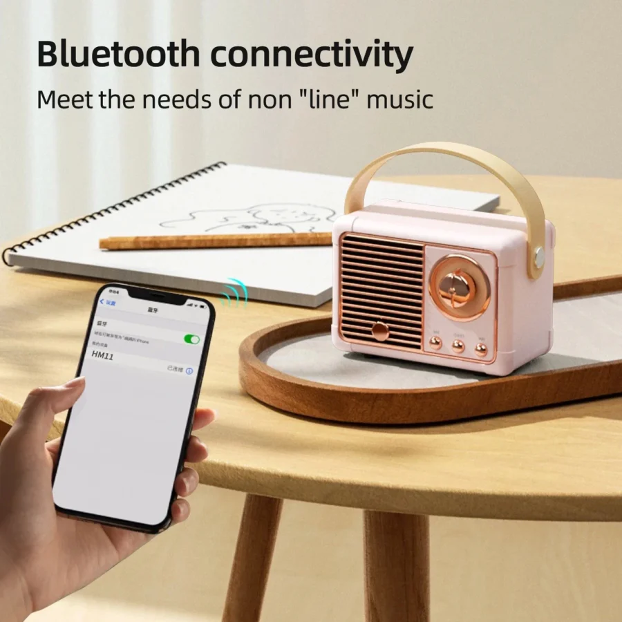 Portable Bluetooth Speaker with Subwoofer - Wireless Sound Box for Hands-Free Use - Image 4