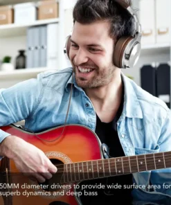 Alternative view of Oneodio Pro 30 Studio DJ Headphones with Microphone - Over-Ear, Wired, Foldable, HiFi Sound