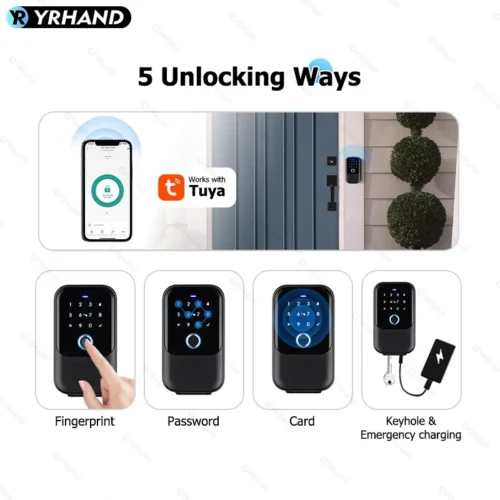 Alternative view of YRHAND Smart Fingerprint Digital Lock - Portable IP66 for Smart Home