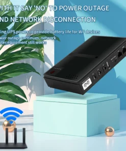 Alternative view of DC Uninterruptible Power Supply (UPS) - 5V/9V/12V Output, 10400mAh Backup Battery for Routers and Monitors