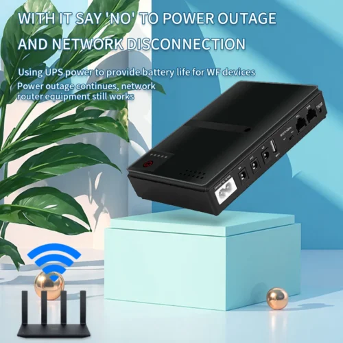 Alternative view of DC Uninterruptible Power Supply (UPS) - 5V/9V/12V Output, 10400mAh Backup Battery for Routers and Monitors