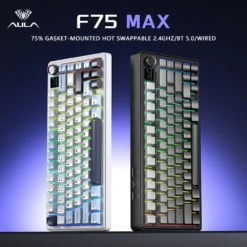 AULA F75 MAX Gaming Mechanical Keyboard with TFT Screen, Wired/Bluetooth/2.4G, for PC/Mac