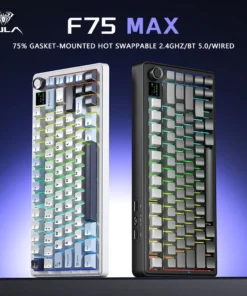 AULA F75 MAX Gaming Mechanical Keyboard 75% Wired/Bluetooth/2.4G Hot-Swap RGB E-sports Keyboard with TFT Screen for PC/Mac ﻿