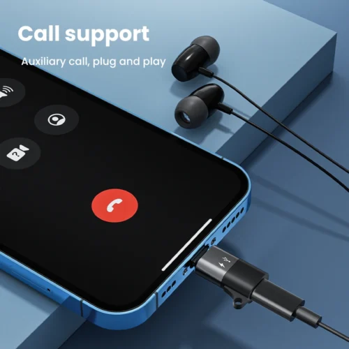 Alternative view of Olaf OTG Type c to Lightning Adapter for iphone Lightning Male to USB C Female type c adapter for Headphones usb flash drive OTG