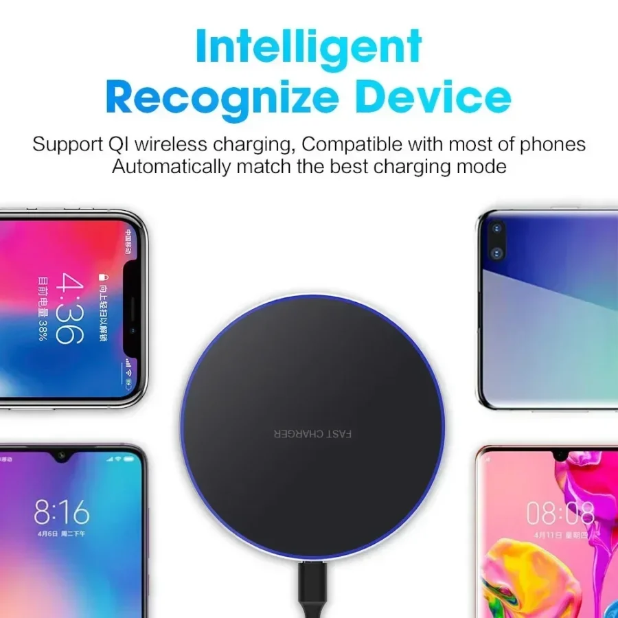 300W Fast Wireless Charging Pad for iPhone and Samsung Phones - Image 6