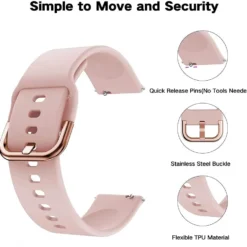 Alternative view of Silicone Sport Band with Flexible Design for Amazfit GTS 2/4/3 and GTR 4/2/2e Users