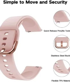 Alternative view of Strap For Amazfit GTS 2/4/3/GTS 2/4 Mini/GTR 4/2/2e 20mm/22mm Watch Silicone Sport Bracelet Amazfit bip 6 5 3/u pro Series band