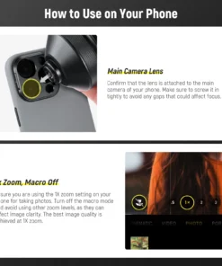 Alternative view of NEEWER HD 85MM Telephoto Phone Lens for 17mm Backplate 2.5X Magnification For SmallRig NEEWER iPhone Samsung Phone Cage Case