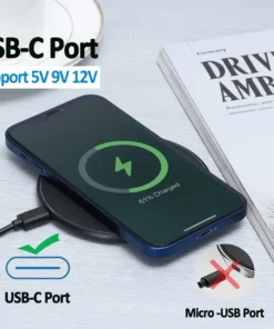 Alternative view of 100W Wireless Charger USB C Pad Quick Charge QC 3.0 For iPhone 16 15 14 13 12 11 XR 8 Samsung S24 S23 S22 Fast Charging Station