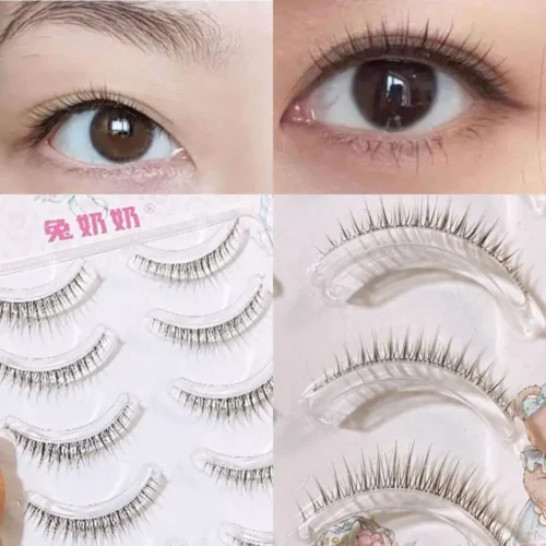 Alternative view of Korean Comic Lower False Eyelashes Reusable Natural Looking Lower Eyelash Extension With Glue For Daily Eye Makeup For Ladies
