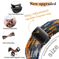 Alternative view of Braided Magnetic Band with Secure Closure for Samsung Galaxy Watch 4/5/6/7