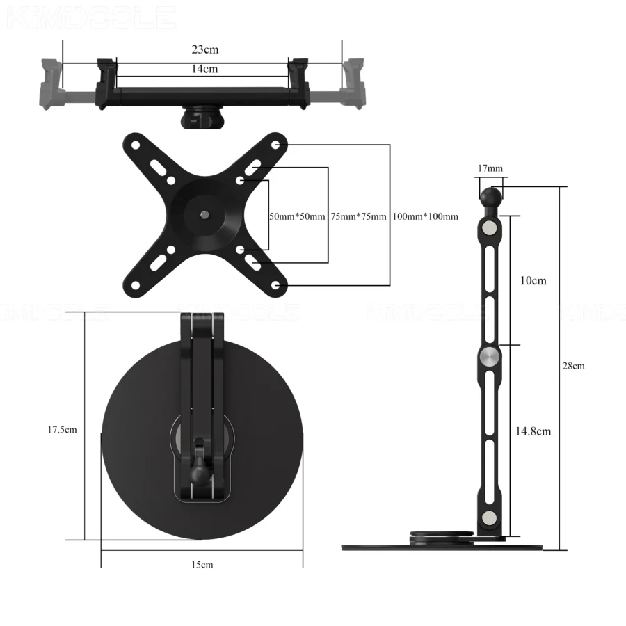 Monitor Foldable Arm Portable Monitor Pad Stand With 360 Rotation Tablet Support Displays Articulated Arm Monitor Accessories - Image 6