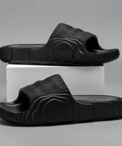Men's Solid Beach Sandals - Non-Slip, Soft, Ultralight Summer Slides